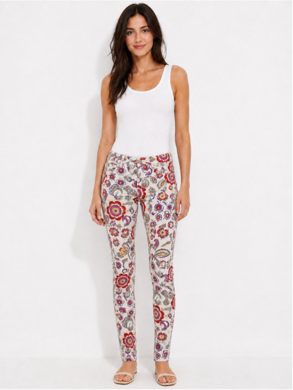 Anthropologie Pilcro Floral Mid Rise Skinny Jeans Women’s 26 NWT 29” Inseam